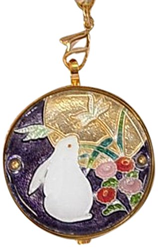 [セイコー] 懐中時計 日本製 七宝 月見うさぎ（紫）恋うさぎシリーズ【きもの山喜】